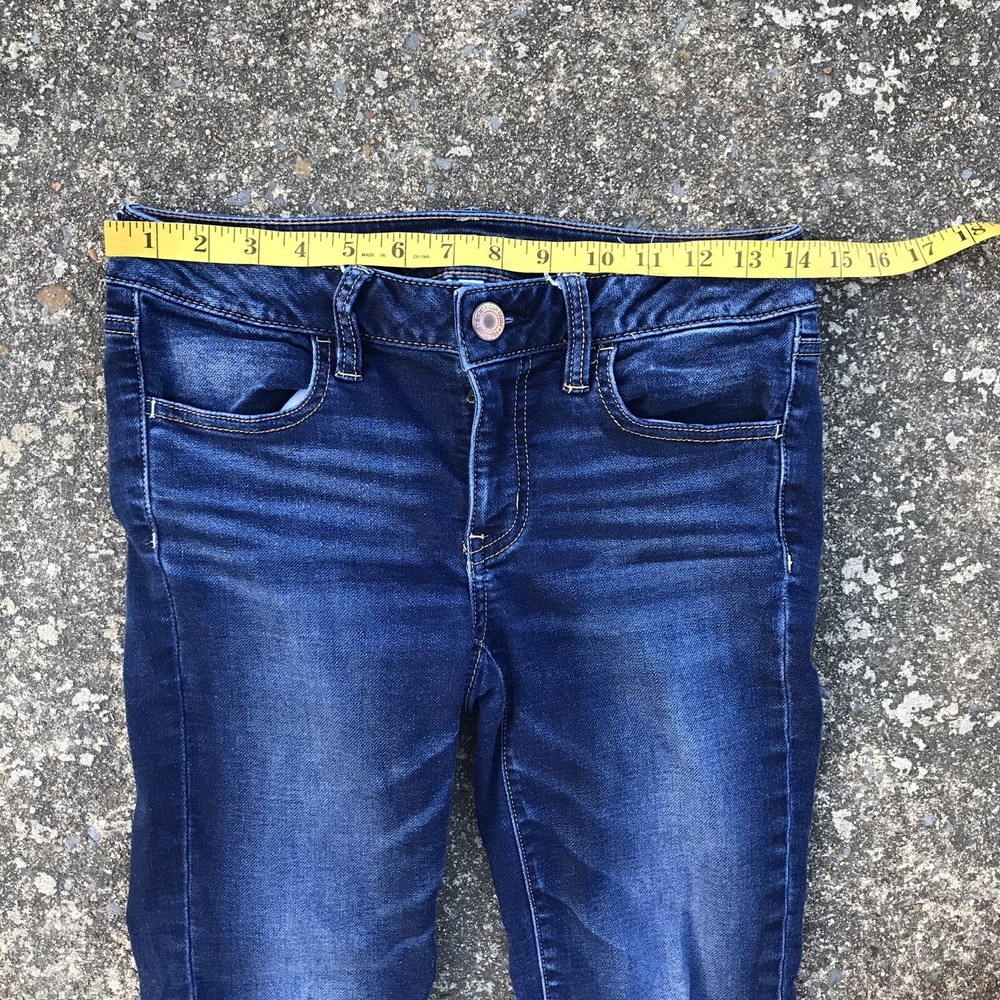 American Eagle Jeans Jeggings Super Stretch Crop Jeans Size 2 Long  LNC Dark - Picture 7 of 12